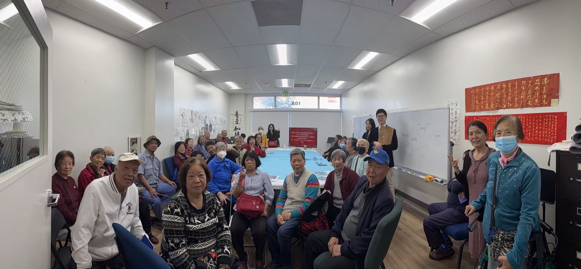 Volunteers accompanying elders through tea ceremony and sachet workshops 1